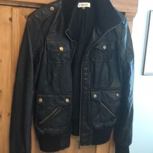 Leather Calvin Klein Moto Jacket